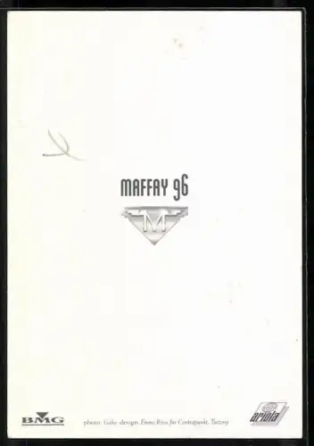 AK Musiker Maffay in die Kamera blickend, Autograph