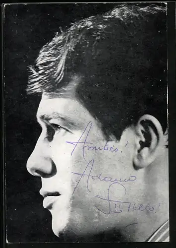 AK Musiker Adamo im Profil, Autograph