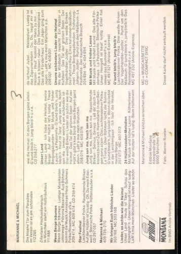 AK Musiker Marianne & Michael in Tracht, Autograph