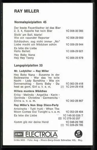 AK Musiker Ray Miller in die Kamera blickend, Autograph