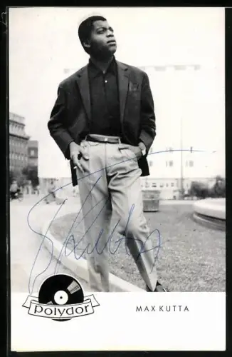 AK Musiker Max Kutta im Porträt, Autograph