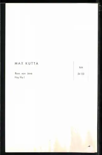 AK Musiker Max Kutta im Porträt, Autograph