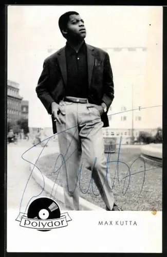 AK Musiker Max Kutta mit abwesendem Blick, Autograph