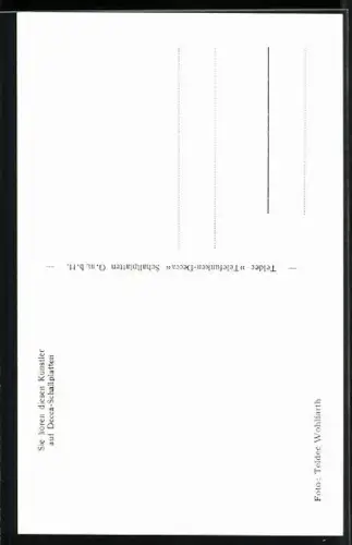 AK Musiker Will Glahe mit Akkordeon, Autograph