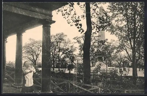 AK Brünn / Brno, Obelisk und Säulenhalle am Franzensberg