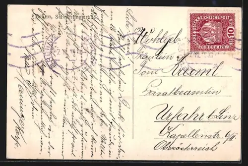 AK Brünn, Blick in die Schmerlingstrasse