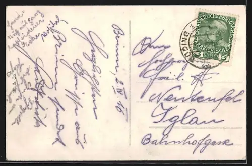 AK Brünn, Partie am Theaterplatz