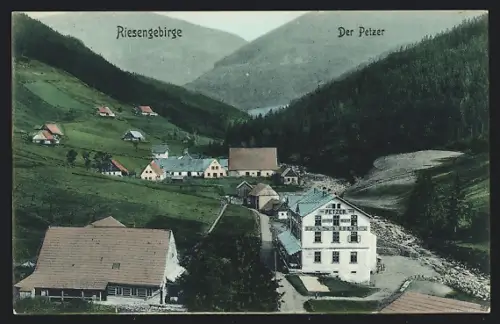 AK Petzer /Riesengebirge, Gasthof Petzer, Der Petzer