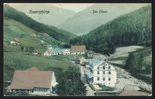 AK Petzer /Riesengebirge, Gasthof Petzer, Der Petzer
