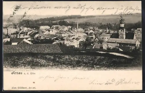 AK Arnau a. d. Elbe, Panorama
