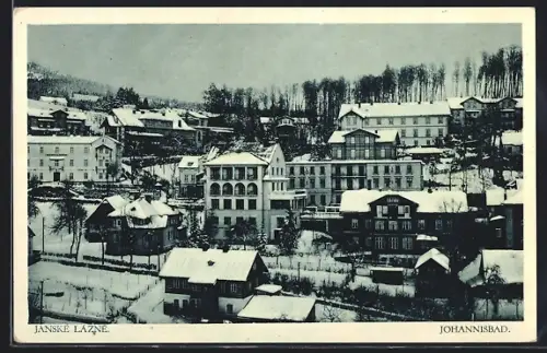 AK Janské Lázne, Panorama im Winter