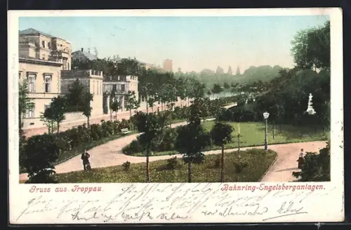 AK Troppau, Blick in die Bahnring-Engelsberganlagen
