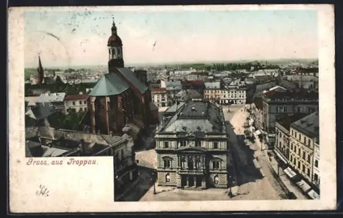 AK Troppau, Blick auf eine Kirche