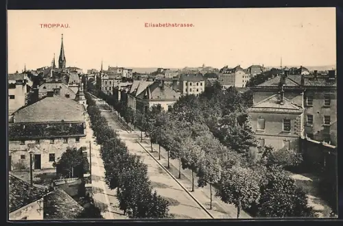 AK Troppau, Blick in die Elisabethstrasse