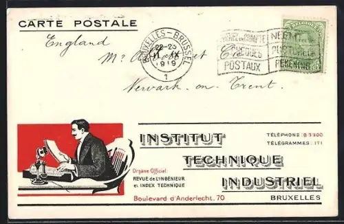 AK Bruxelles, Institut Technique, Boulevard d`Anderlecht 70