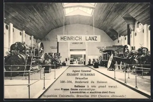 AK Bruxelles, Exposition Universelle 1910, Heinrich Lanz Mannheim