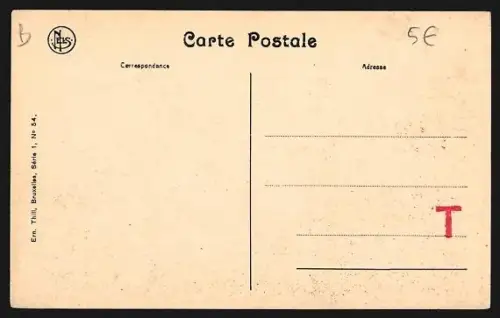 AK Bruxelles, Eglise et rue Sinte-Gudule