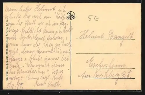 AK Anvers, Avenue de Keyser, vue vers la ville, Strassenbahn