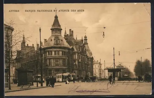 AK Anvers, Banque Nationale et Avenue des Arts