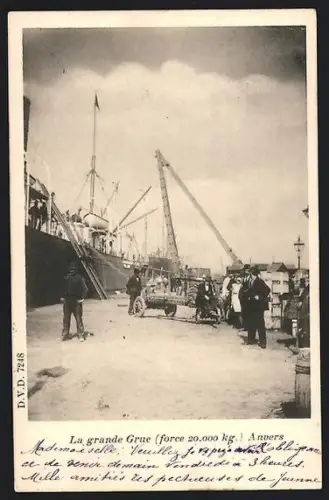 AK Anvers, Le grande Grue