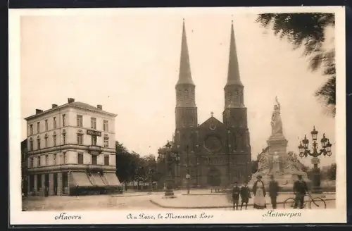AK Anvers, Au Parc, le Monument Loos