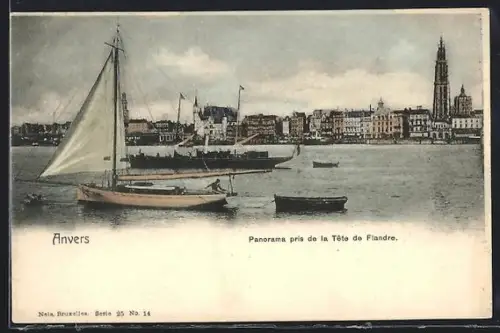 AK Anvers, Panorama pris de la Tete de Flandre
