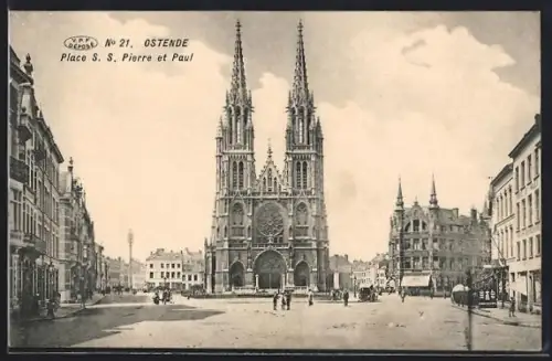AK Ostende, Place S. S. Pierre et Paul