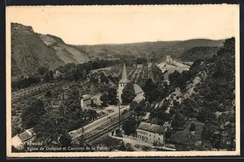 AK Aywaille, Eglise de Dieupart et Carrières de la Falize