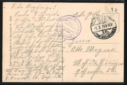 AK Julien bei Ypern, Kriegszerstörter Ort