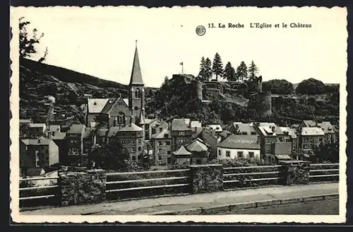 AK La Roche-en-Ardenne, L`Eglise et le Chateau