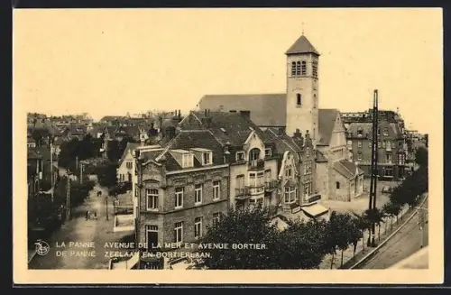 AK La Panne, Avenue de la Mer et Avenue Bortier