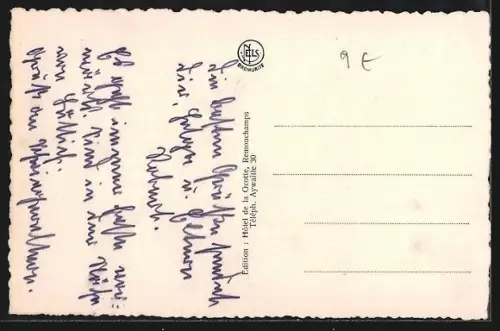 AK Remouchamps, Panorama Gare et Chateau de Montjardin, Fliegeraufnahme