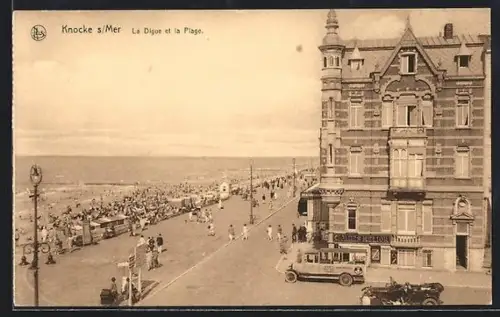 AK Knocke s/Mer, La Digue et la Plage