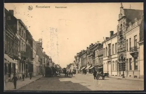AK Roulers, Rue du Nord, Strassenansicht