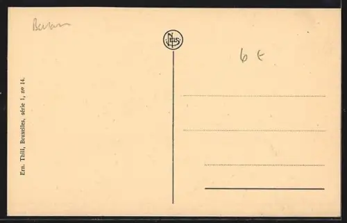 AK Bruxelles, La Bourse, Strassenbahn