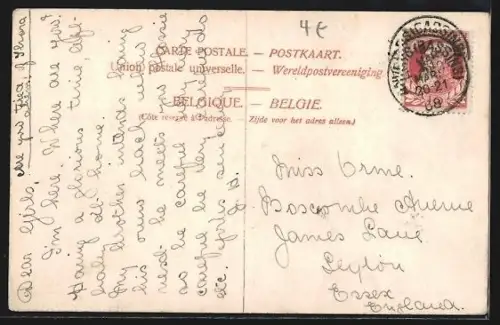 AK Anvers, Quai Van Dyck avec Le Steen