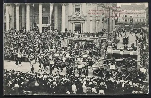 AK Bruxelles, Cortège Historique, Création des Chemins de fer