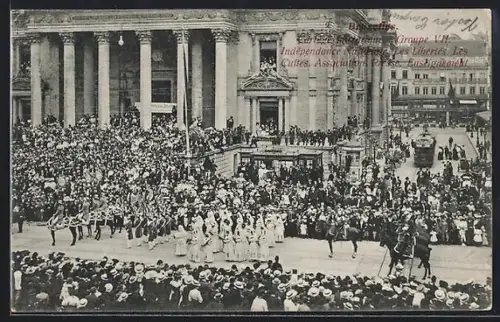 AK Bruxelles, Cortège Historique, Independance Nationale, Les Libertés, Les Cultes