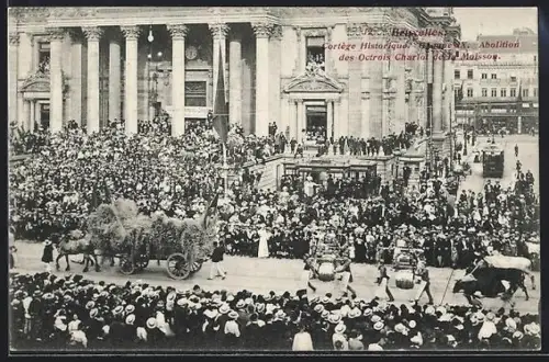AK Bruxelles, Cortège Historique, Abolition des Octrois Chariot de la Moisson