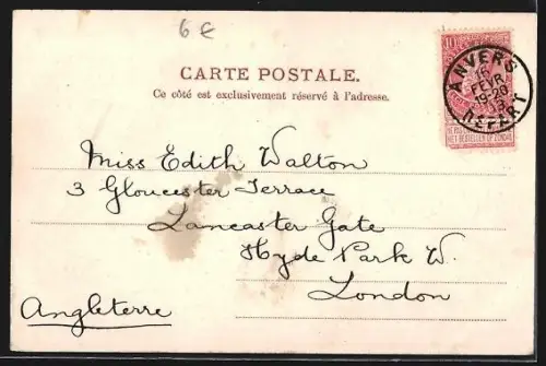 AK Anvers, Quai Van Dyck, Vue d`Ensemble