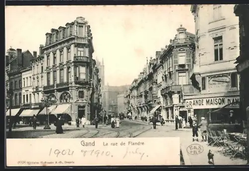 AK Gand, La rue de Flandre