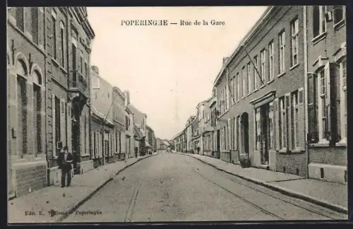 AK Poperinghe, Rue de la Gare