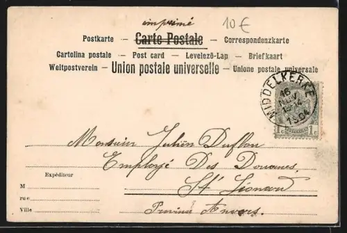 AK Middelkerke, Digue de mer, rue Van Hinsberghe