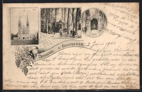 AK Oostacker, Eglise, Grotte, La VI. Station