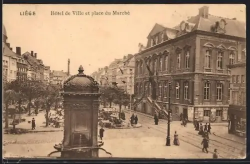 AK Liège, Hotel de Ville et place du Marché