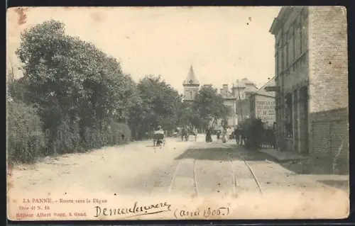 AK La Panne, Route vers la Digue