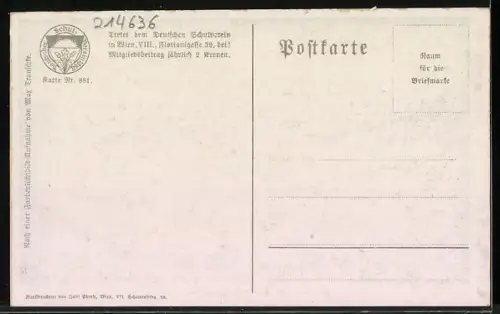 AK Deutscher Schulverein Nr. 881: Wien, Schwarzenbergpark im Herbst