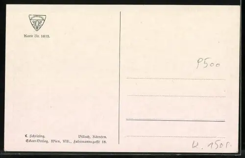 AK Villach, Panoramablick auf die Stadt