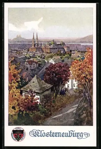 AK Deutscher Schulverein Nr. 234: Klosterneuburg, Totalansicht im Herbst