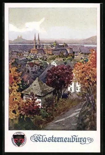 AK Deutscher Schulverein Nr. 234: Klosterneuburg, Totalansicht im Herbst